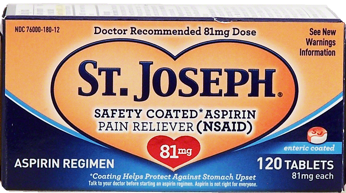 St. Joseph  aspirin 81-mg, enteric coated tablets Full-Size Picture